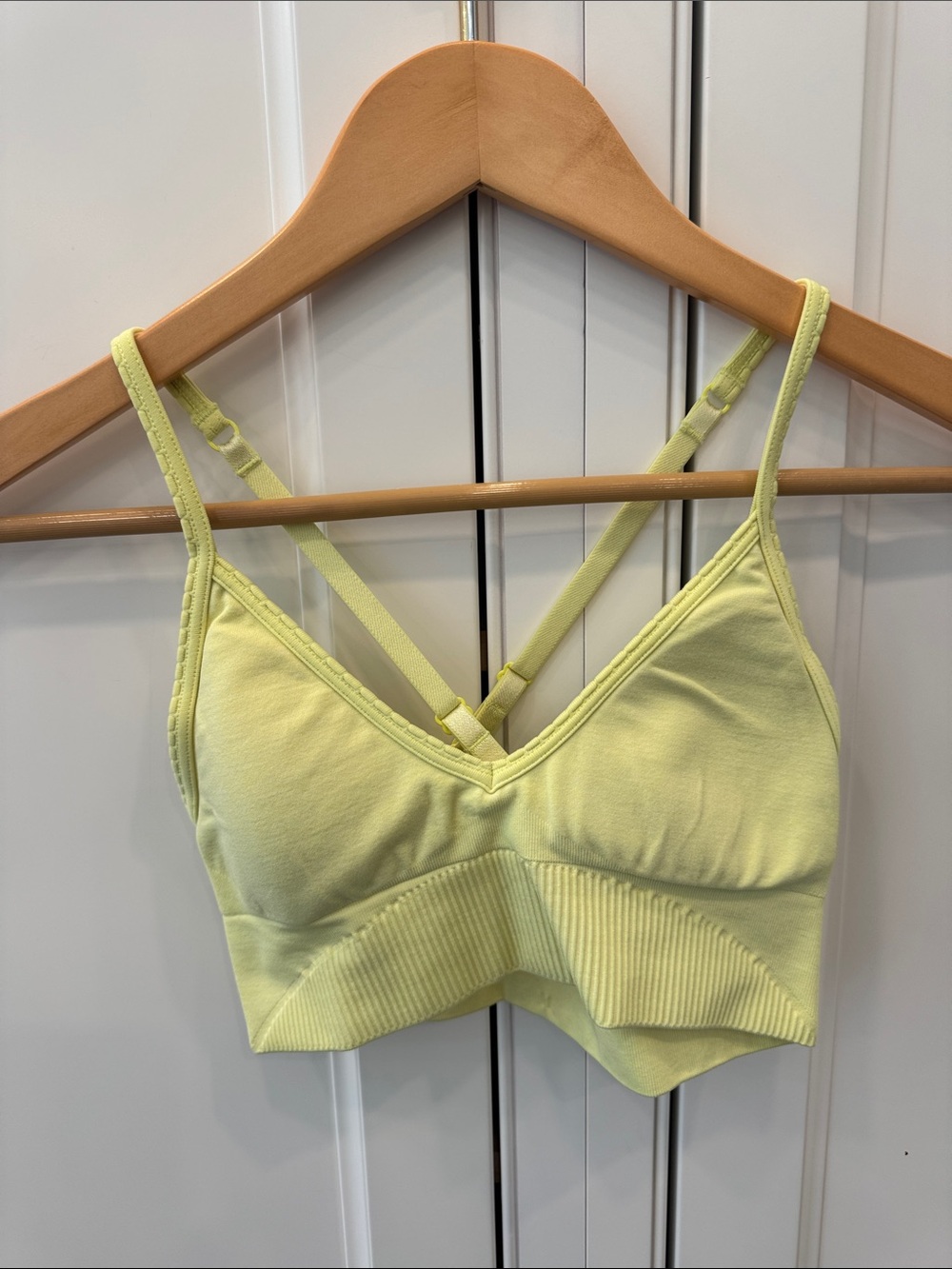 lululemon athletica Pale Lime Seamless Light Support Bralette